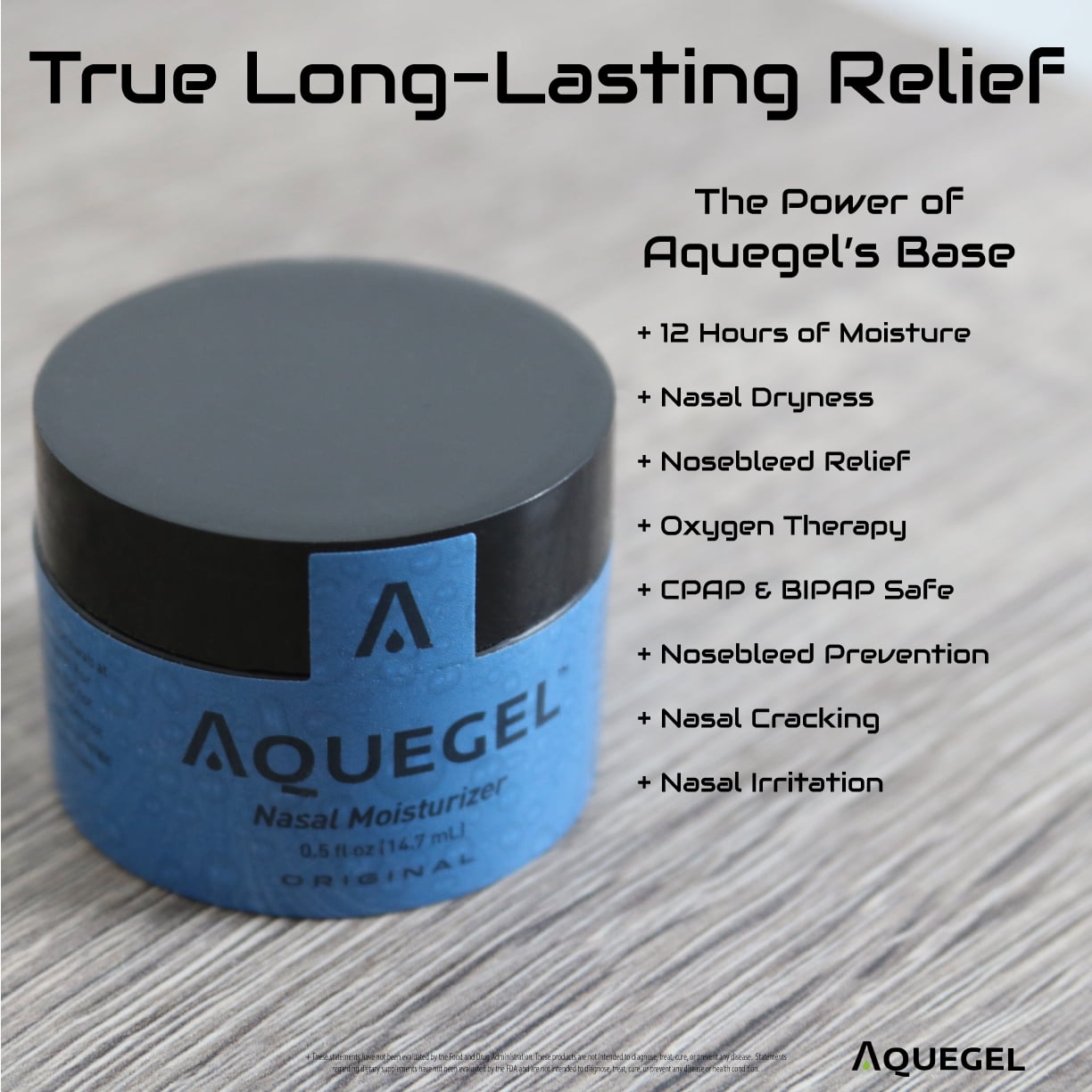 Aquegel Nasal Moisturizer (Original), 12-Hour Nasal Moisture Relief, Water Based Nose Gel, Nasal Moisturizer for Oxygen Therapy, Dry Nose, Nasal Dryness, Nosebleeds, Cannula, CPAP. Saline Nasal Gel