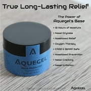 Aquegel Nasal Moisturizer (Original), 12-Hour Nasal Moisture Relief, Water Based Nose Gel, Nasal Moisturizer for Oxygen Therapy, Dry Nose, Nasal Dryness, Nosebleeds, Cannula, CPAP. Saline Nasal Gel