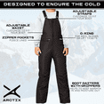 thumbnail image 3 of Arctix Kid's Essential Insulated Ski Bibs, Water Resistant Snow Pants for Skiing & Snowboarding (Black, XL), 3 of 6