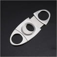 thumbnail image 3 of Coupe-cigares NETSENG Lame Guillotine Double Coupe en Acier Inoxydable dans une Pochette en Cuir, Argent, 3 of 4