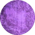 thumbnail image 1 of Ahgly Company Indoor Round Oriental Purple Industrial Area Rugs, 8' Round, 1 of 4