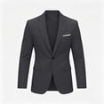 thumbnail image 4 of Fwqbns Men's Blazer Jacket Casual Long Sleeve Slim Fit One Button Sport Coats with Pocket for Work Business Daily Wear Gray, 4 of 6