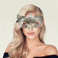 thumbnail image 5 of Unique Bargains 1 Pc Foxes Party Mask Gold Tone Plastic, 5 of 5