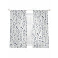 thumbnail image 7 of Navy Blue Flowers Sheer Curtains 72 Inch Length 2 Panels Set, Spring Summer Farmhouse Botanical Voile Window Treatment Rod Pocket Curtains Sheers Drapes for Bedroom/Living Room/Kitchen 52"x72"x2, 7 of 7