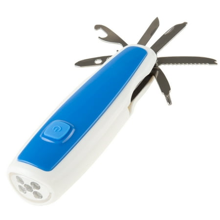 Flashlight Combo Sheath - Miniature 8-in-1 Flashlight and Multitool Combo – 5 LED Bulb Pocket Size Pen Light Multifunction Indoor Compact Torch for Car, Workshop – By Stalwart