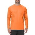 thumbnail image 2 of Men's UPF 50+ Sun Protection UV SPF Shirts Long Sleeve Lightweight Quick Dry Swim T-Shirts Rash Guard Saffron S, 2 of 5