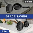 thumbnail image 5 of Sutowe Pot and Pan Organizers Rack Multipurpose Anti Slip Pot Lid Holder Space Saving Cookware Baking Frying Rack Adjustable Cookware Baking Storage Holder for Kitchens, 5 of 8