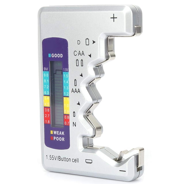 Riwcyla ,886 Portable Battery Capacity Indicator Compact Size Battery Level Tester Digital Display Battery Voltage Meter Battery Volt Monitor