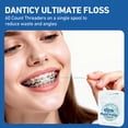 thumbnail image 4 of RZAOKO Threader Floss for Braces 2-in-1 Fluffy Waxed Dental Floss Threaders for Bridges, Implants Deep Cleaning  130 Pre-Cut Strands Mint (Pack of 2), 4 of 8