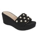 thumbnail image 1 of SANDALIA DE PLATAFORMA COLOR NEGRO DETALLE DE FLORES Y PERLAS Mundo Terra 022350, 1 of 2