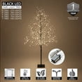 thumbnail image 4 of Wintergreen Lighting 7 ft Black Fairy Light Tree Decor LED Tree Indoor Home Decor with 930 Warm White LED Fairy Lights, 4 of 8