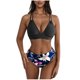 thumbnail image 2 of Traje de baño de verano para mujer, con estampado de moda, con cojín en el pecho y sin soporte de acero, sin espalda, con tirantes, de nailon., 2 of 6