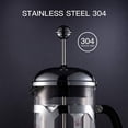 thumbnail image 4 of LEEYNEER French Press Coffee Maker(12 Oz) Press System Heat Thickened Borosilicate Glass  Easy Clean, 4 of 5