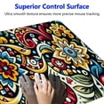 thumbnail image 3 of nygtbtfer Square Aesthetic Mouse Pad,Office Home Mouse Mat Design,Waterproof Ethnic Mouse pad,Non-Slip Rubber Base Computer Mouse Pads for Wireless Mouse,Abstract Floral Circles 31.5x11.8 in, 3 of 6