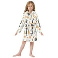 thumbnail image 6 of FORMRS Niños Bathrobe Unisex Hooded Robe Soft Plush Pajamas Sleepwear, Size 4-6T, White Magical Halloween Girl, 6 of 7