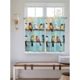 thumbnail image 6 of Kitchen Curtains 45 Inches length, Colorful Oil Painting Window Treatment Curtain Drapes, Vintage Spring Birds Animals Lightweight Window Panels for Living Room Bedroom, 52"x45", 2 Panels, 6 of 7