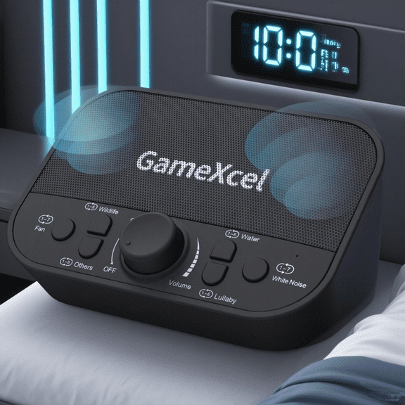 StarQualityBargain Sound Spa and White Noise Machine, 38 Relaxing Nature Sounds, Sound Therapy for Home, Office, Nursery, Black