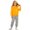 Yellow, variant on Kids Casual Hoodie and Sweatpants Outfit Solid Color Long Sleeve Hooded Pullover Sweatsuits Jogger Sets for Girls