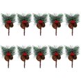thumbnail image 2 of Artificial Pine Cone Christmas Picks Simulation Berry 10pcs PVC DIY Florist Decoration Mini Home Decor Pendant, 2 of 5