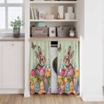 thumbnail image 6 of Easter Bunny Kitchen Curtains 45 Inch Length, Colorful Eggs Spring Tulips Flower Green Tiers Curtains for Bathroom Bedroom Cafe, Light Filtering Small Window Treatment Short Drapes 2 Panels 42"Wx45"L, 6 of 8
