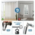 thumbnail image 5 of Urbanest Zeffoli Flat Button 1" 5/8" Double Drapery Curtain Window Rod Set - 48" to 84", Brushed Steel, 5 of 6