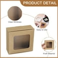 thumbnail image 3 of 60Pcs Kraft Soap Boxes, 3 x 3 x 1.2Inch Mini Kraft Treat Boxes with Clear Windowfor Party Treats Packaging (Brown), 3 of 7