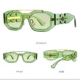 thumbnail image 3 of Gafas de sol de moda europeas y americanas con montura cuadrada para mujer, hechas de PC y HD, 3 of 5