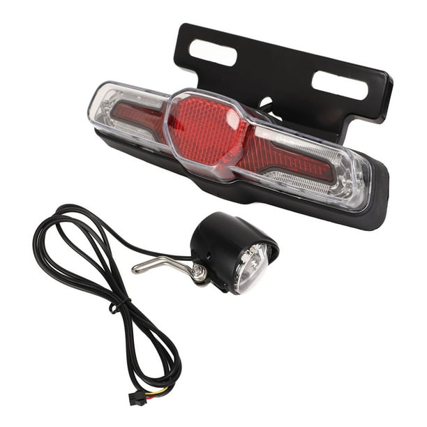 Juego de luces traseras delanteras para bicicleta eléctrica, Juego de luces traseras delanteras para bicicleta eléctrica, luz trasera para faros delanteros de bicicleta eléctrica, rendimiento sólido