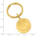 thumbnail image 2 of Gold Plated Solid Patterned Engravable Polished back Round Masonic Key Ring Jewelry Gifts for Men, 2 of 3