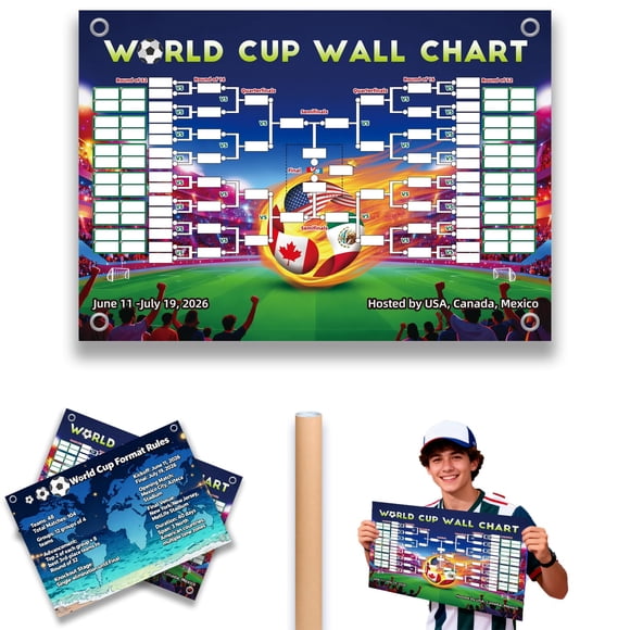 Póster TOKLYUIE del Mundial 2026 a doble cara e impermeable