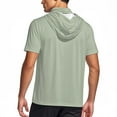 thumbnail image 6 of Fanxing Big and Tall Cooling Sun Shirts for Men with Hood Short Sleeve Lightweight Tees with Masks Fishing Hoodie Green,XXXXXL, 6 of 9
