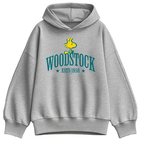 Peanuts - Woodstock Collegiate - Women's Oversized Fleece Hoodie Sweatshirt