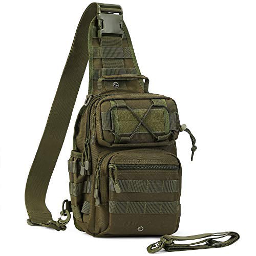 AmHoo Tactical Sling Bag Outdoor EDC Molle Backpack 