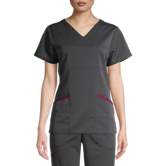 Scrubstar Women's Solid V-Neck Scrub Top