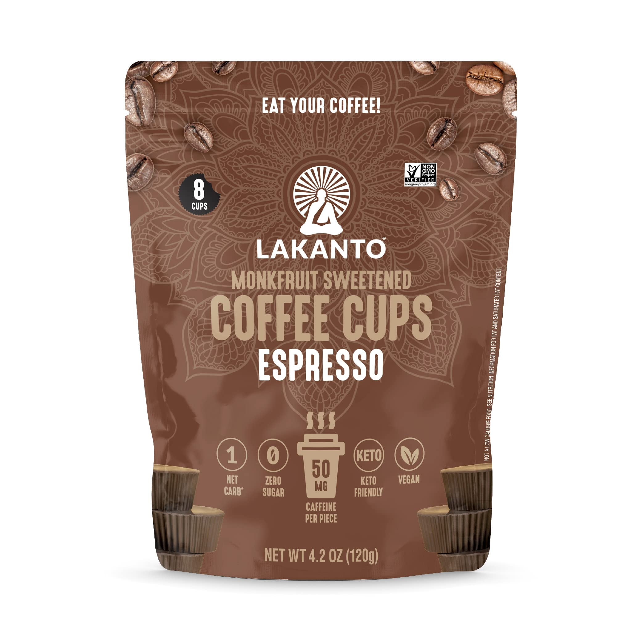 Lakanto Chocolate Espresso Cups Sweetened With Monk Fruit Sugar