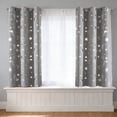 thumbnail image 7 of Gumesh Star Print Blackout Curtains, Dreamy Galaxy Window Panel for Bedroom Living Room - 52x63in,Gray, 7 of 7