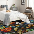thumbnail image 4 of Toucan Rug & Home Decor - Living Room Rug, Tropical Birds Rugs for Bedroom, Washable Rugs, 4x5 Rug, Non Slip Soft Low Pile Large Indoor Area Rug, Colorful Mosaic Carpet & Room Decorations Y-&55, 4 of 7