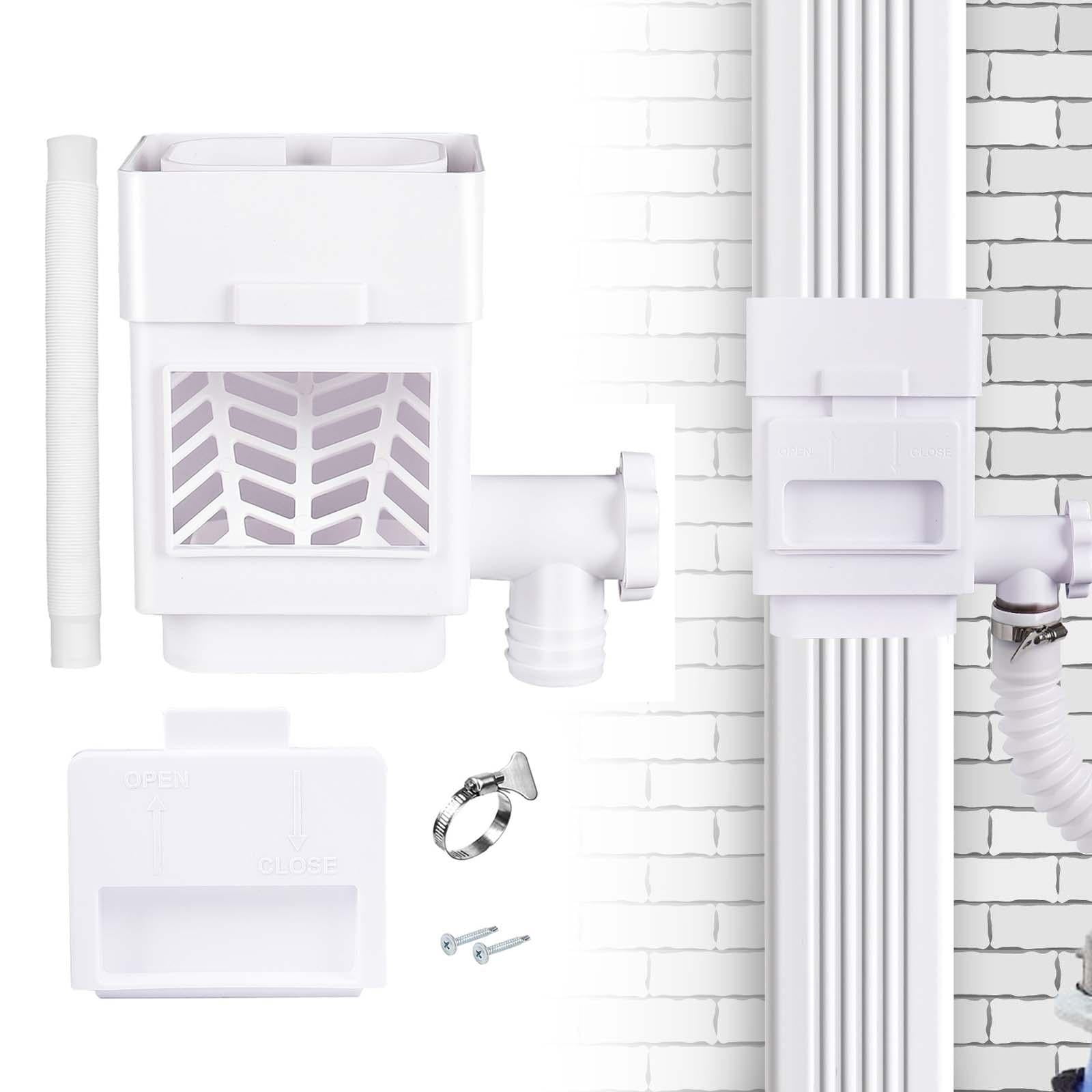 YWMJZEU Rain Water Collection System Accessories Raindrop Collection for 2 inch x 3 inch White