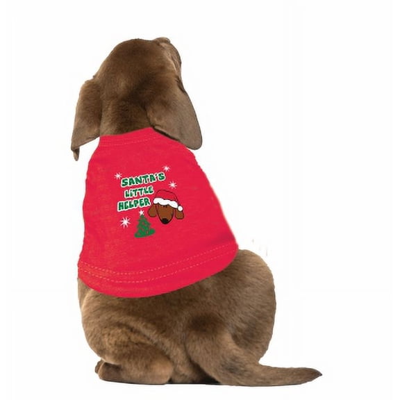 PET T-SHIRT-SANTAS LIL HELPER-S