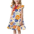 thumbnail image 3 of Bxsruta Girls 2-8 Years Chinese Cheongsam Dress Long Sleeve Summer Party Princess Dress Soft Stretchy, 3 of 7