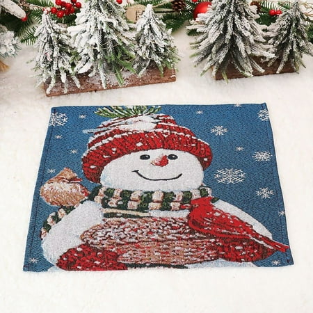 

Fancy Christmas Snowman Embroidered Table Runner Table For Christmas Tablecloths