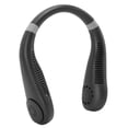 thumbnail image 2 of Ventilador de cuello manos libres con luz LED, batería de 2400 mAh, portátil para viajes al aire libre - Negro, 2 of 8
