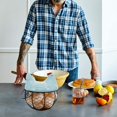 thumbnail image 5 of Metal Mesh Egg Basket Ceramic Farm Chicken Top for Food Storage Container (blue), 5 of 5