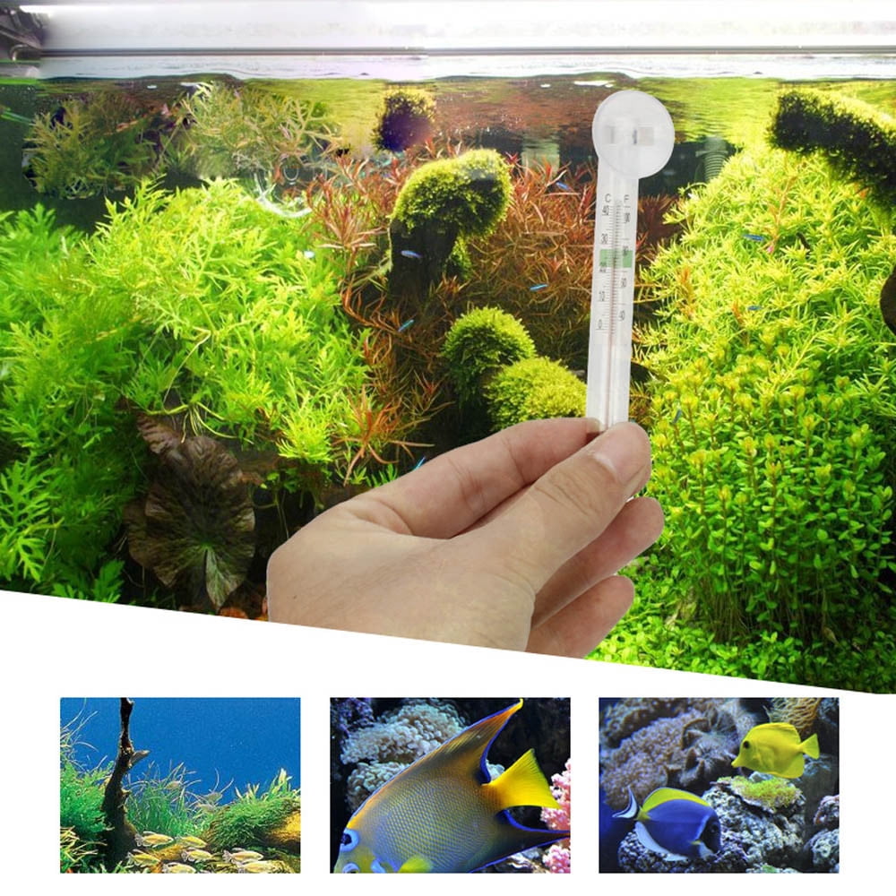 Hot Glass Meter Aquarium Fish Tank Water Temperature Thermometer Suction Cup 