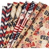 WRAPAHOLIC Gift Wrapping Paper Sheet - National Flag Design for Birthday, Holiday, Wedding, Baby Shower Gift Wrap- 8 Designs Sheet