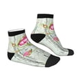thumbnail image 3 of Bingfone Vintage Wood Background With Floral Design Patterned Men'S Women'S Casual Cotton Socks, 3 of 9