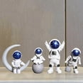 thumbnail image 2 of 4 Pcs Statue d'Astronaute Figurine de Spaceman Décoration Maison Blanc Bleu, 2 of 8