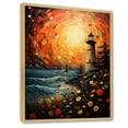 thumbnail image 2 of Designart "Lighthouse Guiding Painting III" Cityscapes Floater Framed Canvas Wall Art, 2 of 7