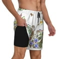 thumbnail image 3 of Haiem Herbs And Wildflowers Men'S Quick-Dry Swim Trunks: Comfortable Beach Shorts With Mesh Lining And Pockets - Ideal For Swimming And Sunbathing X-Large, 3 of 9