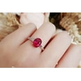 thumbnail image 5 of HeartsAndYou 2.49ct Natural Pink Ruby Engagement Ring 14k SOLID White Gold Solitaire Promise, 5 of 8